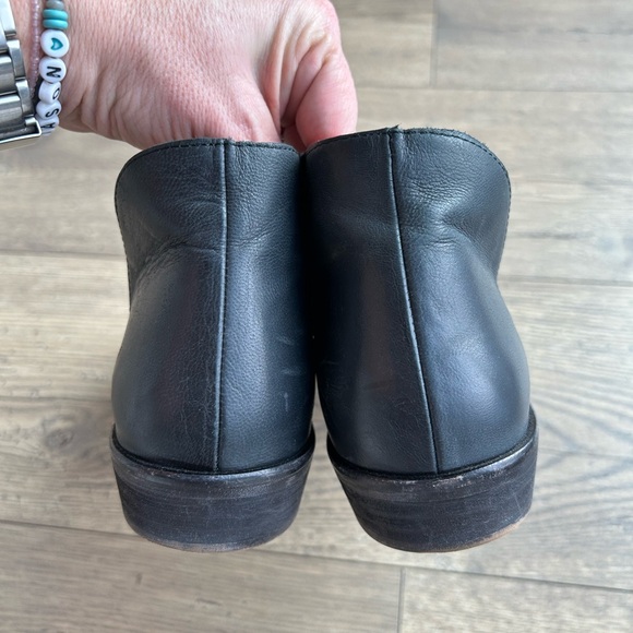 Free People Black Leather Mont Blanc Open-Toe Flats - Picture 3 of 8